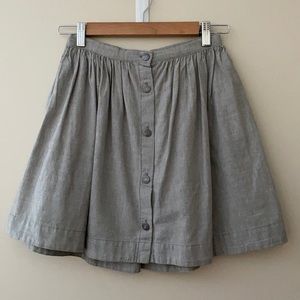 GAP Girls Gray Button up Skirt